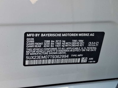 2026 BMW X7 xDrive40i Sports Activity Vehicle