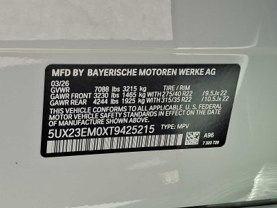 2026 BMW X7 xDrive40i Sports Activity Vehicle