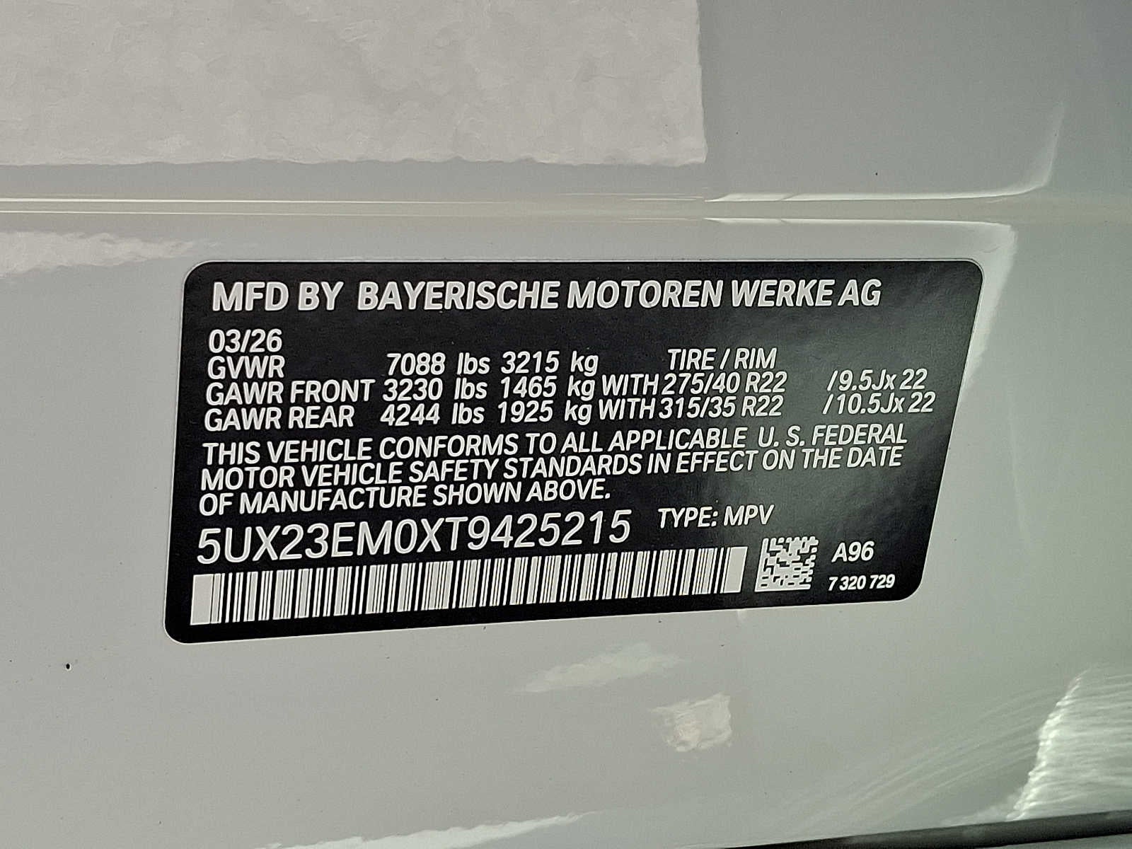 2026 BMW X7 xDrive40i Sports Activity Vehicle