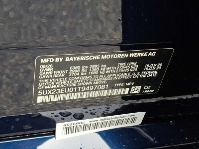2026 BMW X5 xDrive40i Sports Activity Vehicle