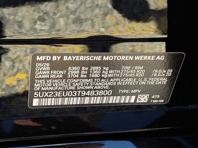 2026 BMW X5 xDrive40i Sports Activity Vehicle