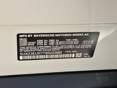 2026 BMW X5 xDrive40i Sports Activity Vehicle
