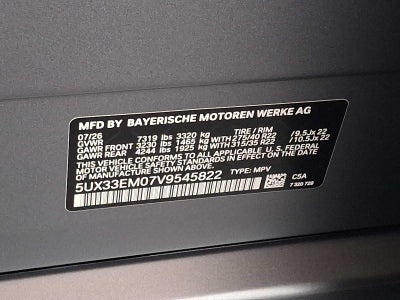 2027 BMW X7 M60i Sports Activity Vehicle