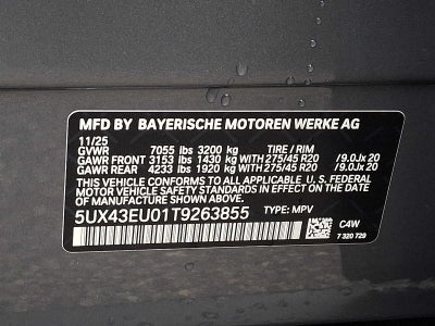 2026 BMW X5 xDrive50e Plug-In Hybrid