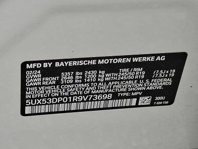 2024 BMW X3 xDrive30i Sports Activity Vehicle