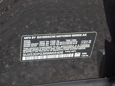 2024 BMW X3 xDrive30i Sports Activity Vehicle