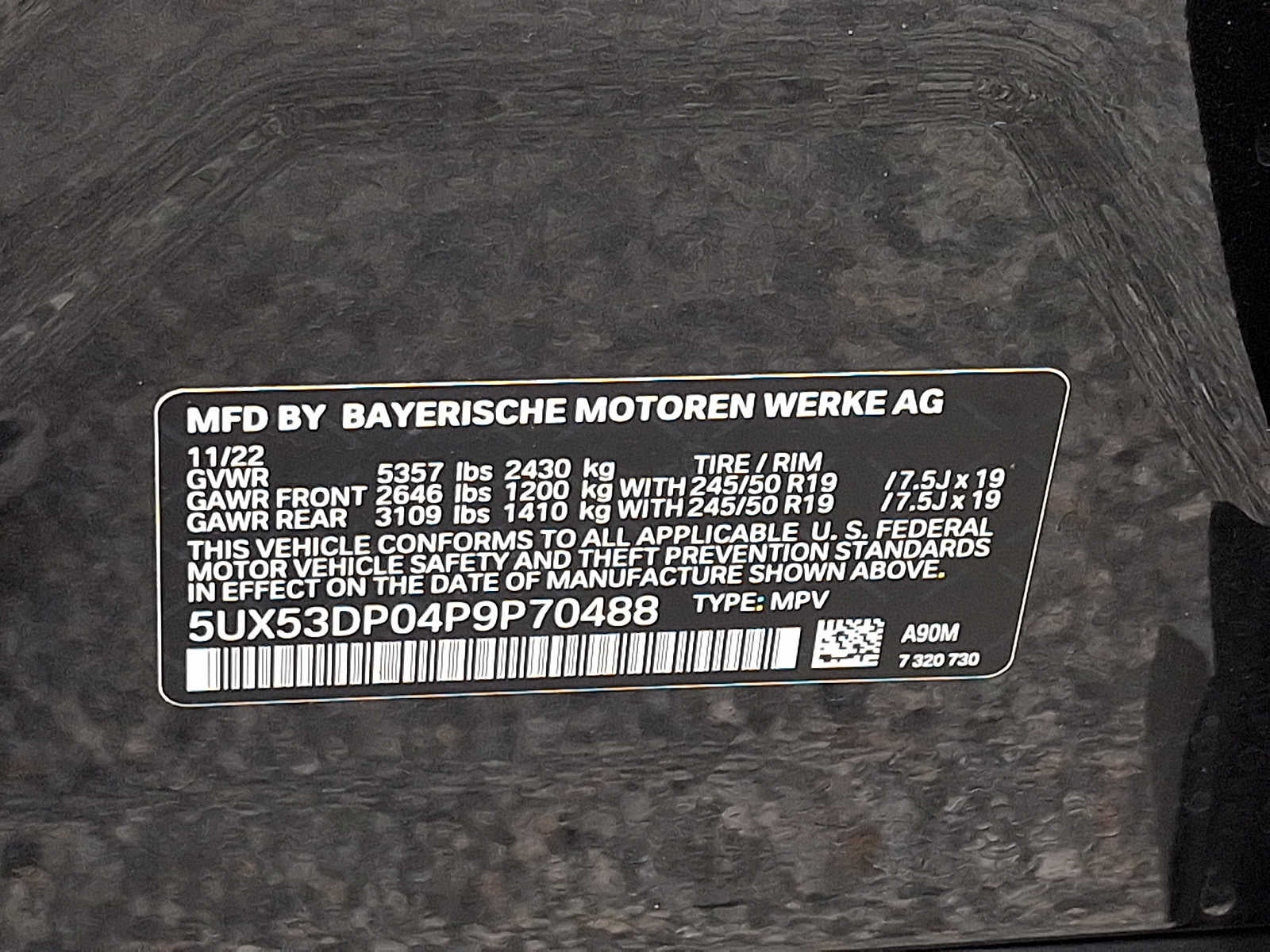 2023 BMW X3 xDrive30i Sports Activity Vehicle