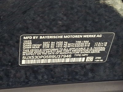 2024 BMW X3 xDrive30i Sports Activity Vehicle