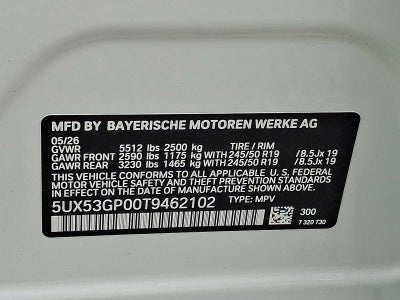 2026 BMW X3 30 xDrive Sports Activity Vehicle