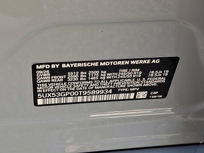 2026 BMW X3 30 xDrive Sports Activity Vehicle