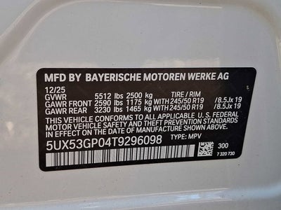 2026 BMW X3 30 xDrive Sports Activity Vehicle