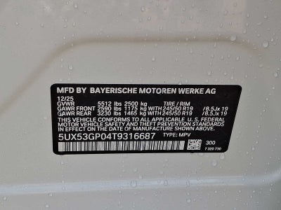 2026 BMW X3 30 xDrive Sports Activity Vehicle