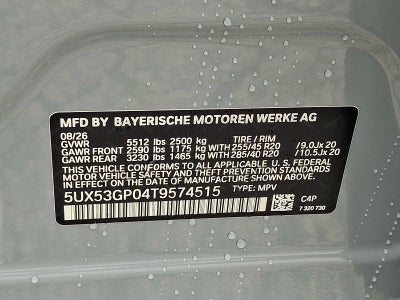 2026 BMW X3 30 xDrive Sports Activity Vehicle