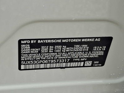 2026 BMW X3 30 xDrive Sports Activity Vehicle