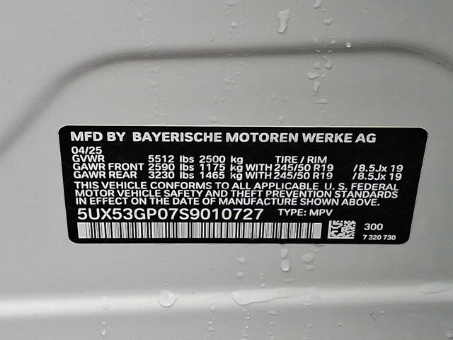 2025 BMW X3 30 xDrive Sports Activity Vehicle
