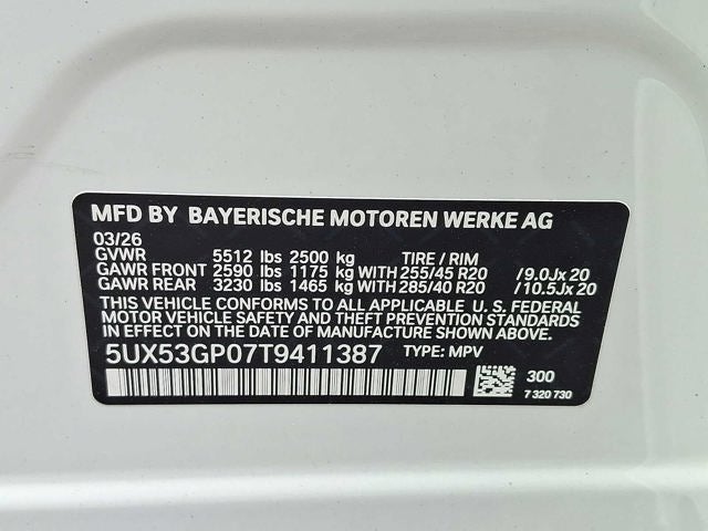 2026 BMW X3 30 xDrive Sports Activity Vehicle