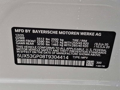 2026 BMW X3 30 xDrive Sports Activity Vehicle