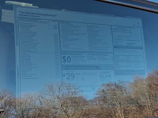 2026 BMW X3 30 xDrive Sports Activity Vehicle