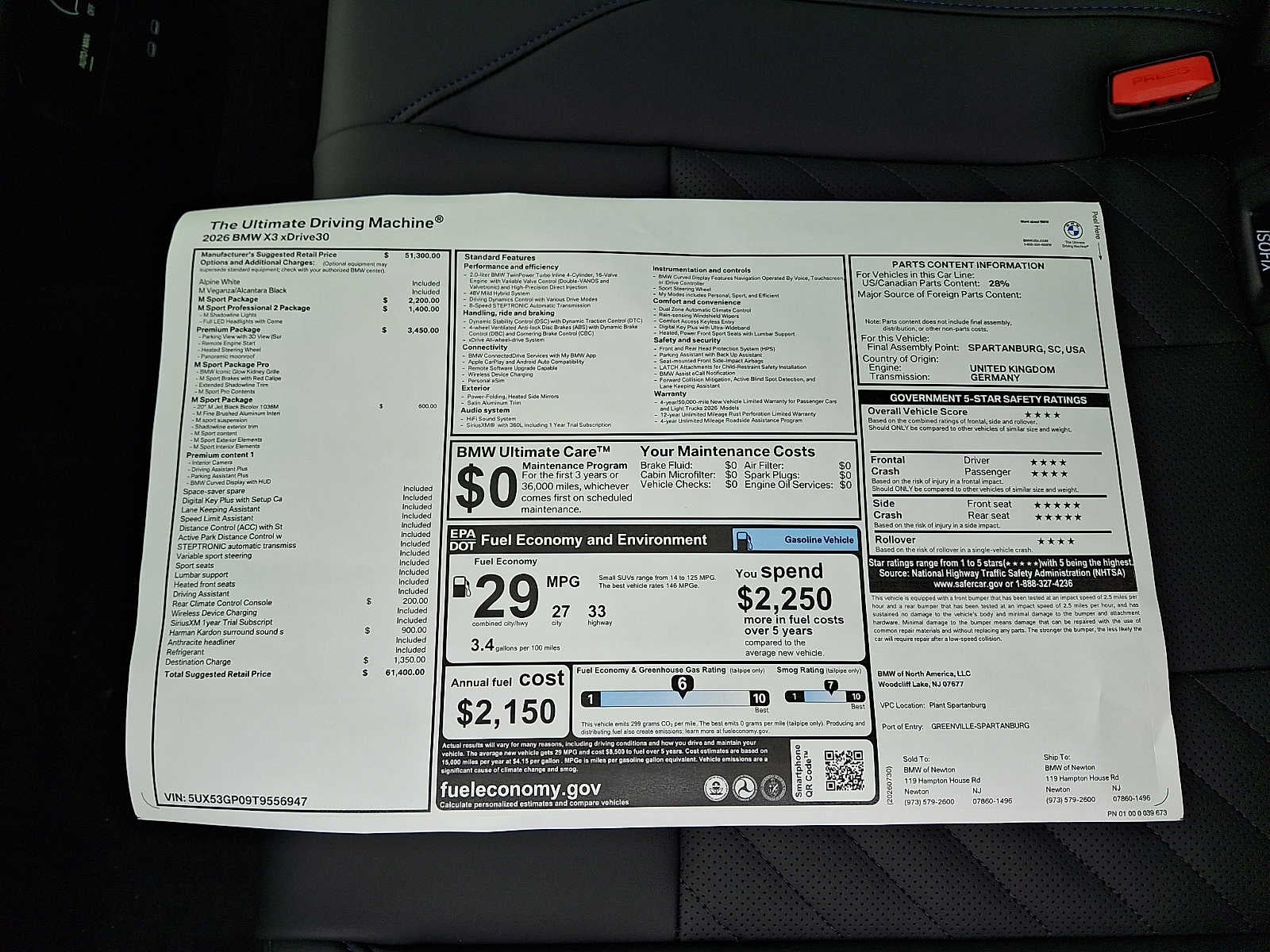 2026 BMW X3 30 xDrive Sports Activity Vehicle