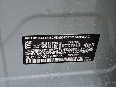 2026 BMW X3 30 xDrive Sports Activity Vehicle