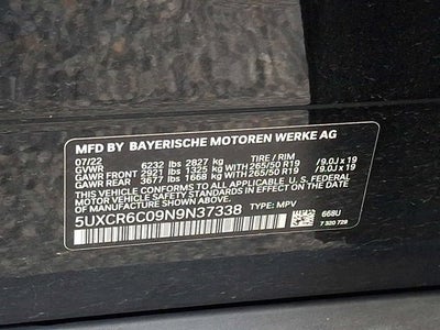 2022 BMW X5 xDrive40i Sports Activity Vehicle
