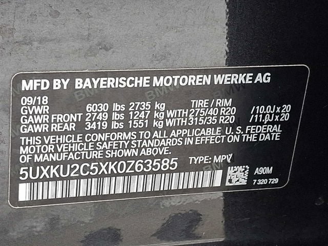 2019 BMW X6 xDrive35i Sports Activity Coupe