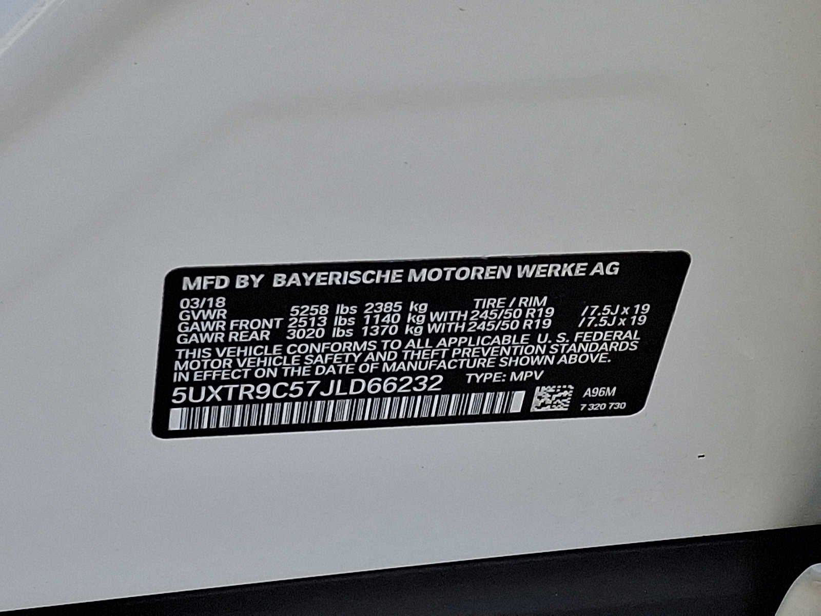 2018 BMW X3 xDrive30i Sports Activity Vehicle