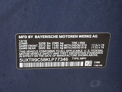 2019 BMW X3 xDrive30i Sports Activity Vehicle