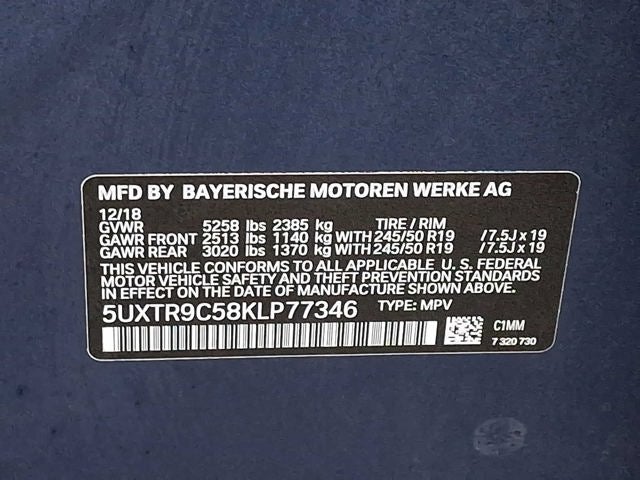 2019 BMW X3 xDrive30i Sports Activity Vehicle