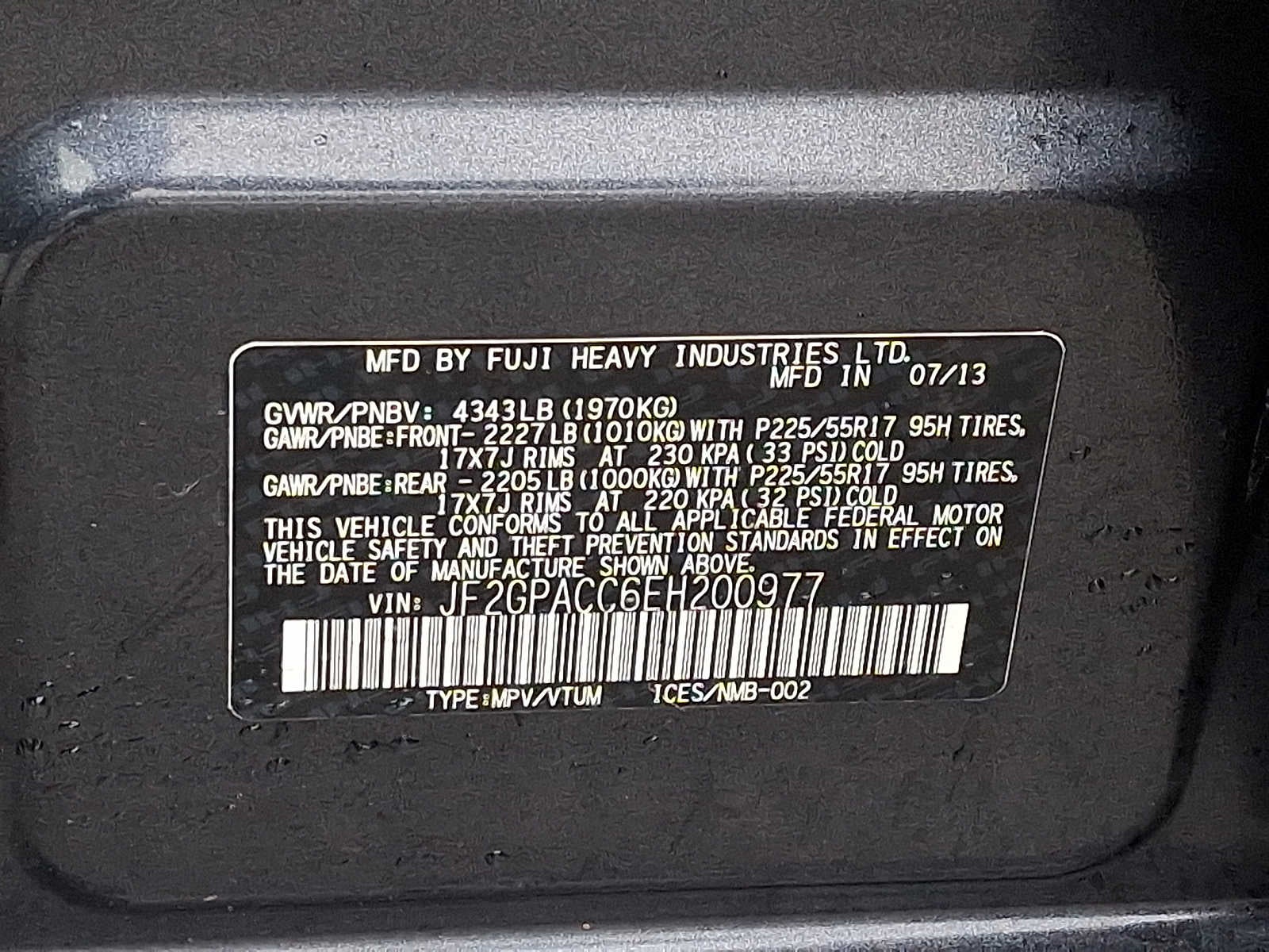 2014 Subaru XV Crosstrek 5dr Auto 2.0i Premium