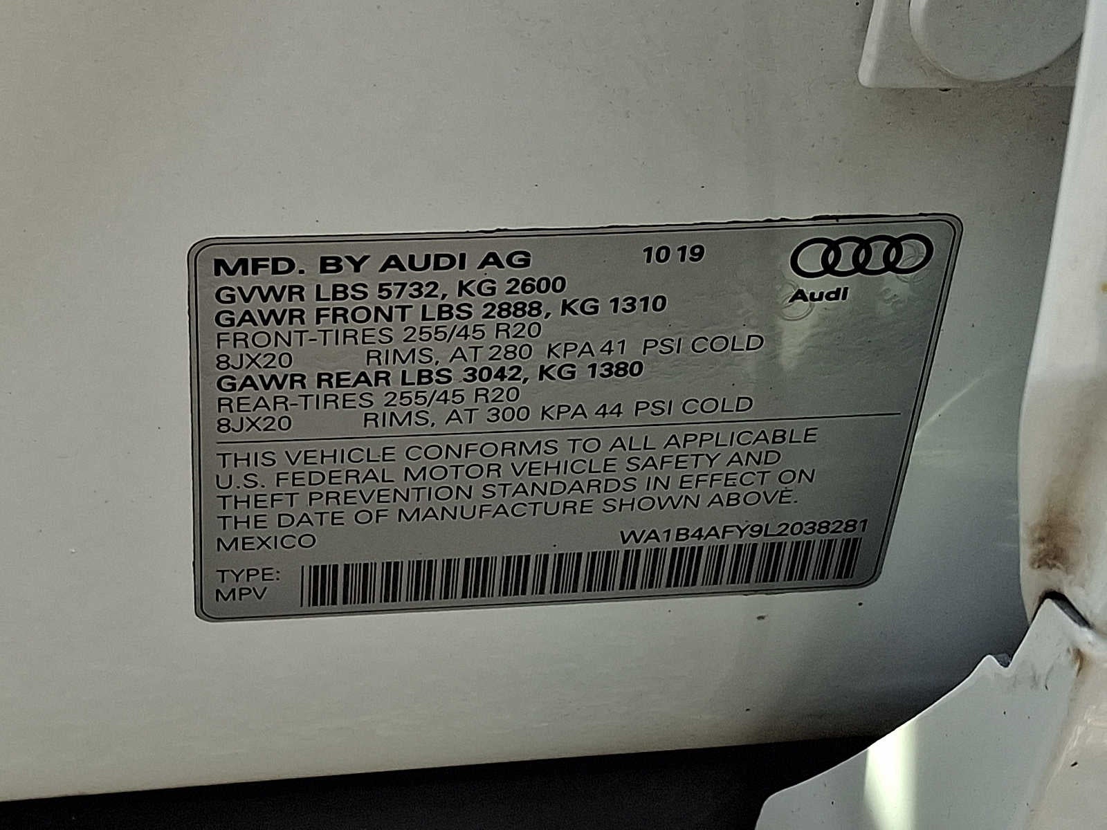 2020 Audi SQ5 Premium Plus 3.0 TFSI quattro