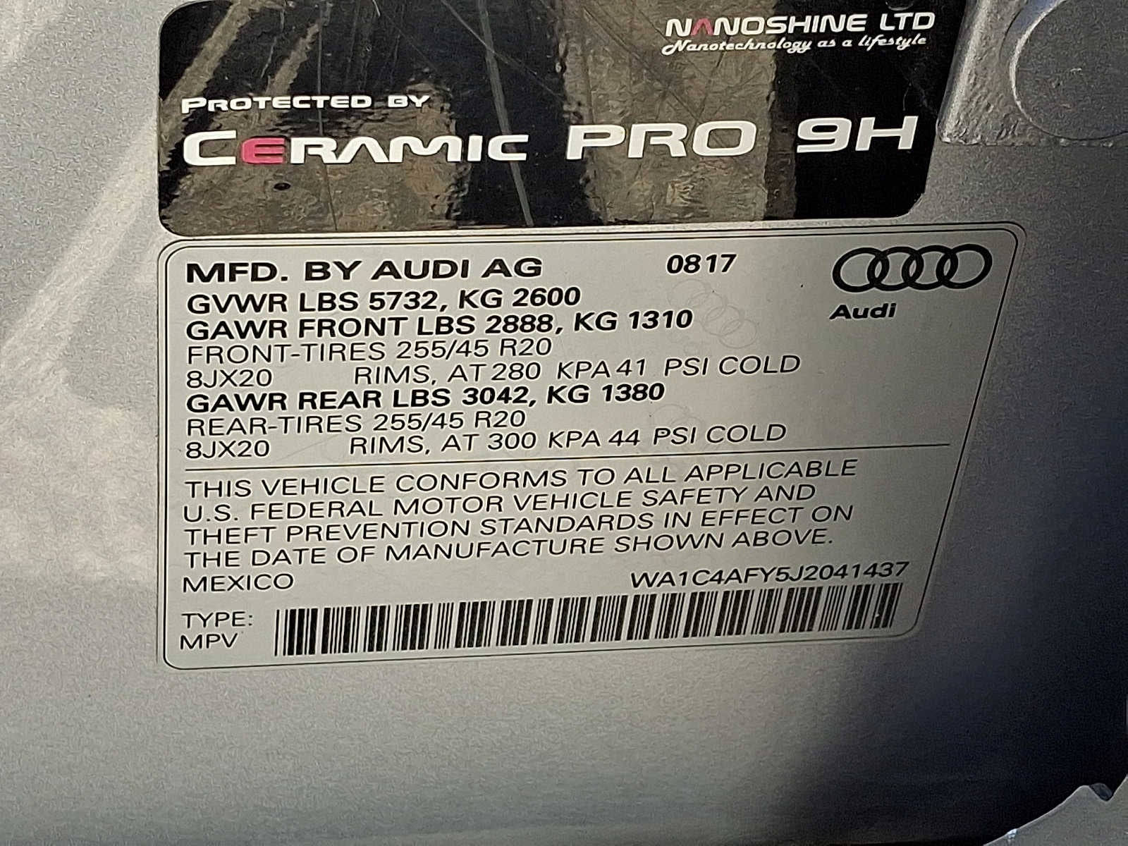 2018 Audi SQ5 3.0 TFSI Prestige