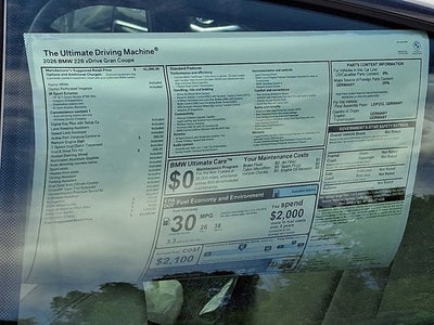 2026 BMW 2 Series 228 xDrive Gran Coupe