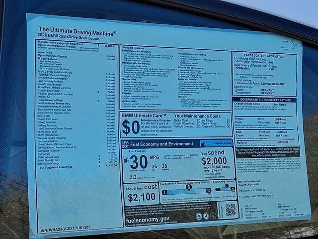 2026 BMW 2 Series 228 xDrive Gran Coupe