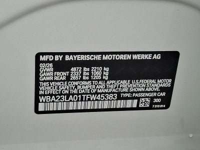 2026 BMW 3 Series 330i xDrive Sedan *Ltd Avail*