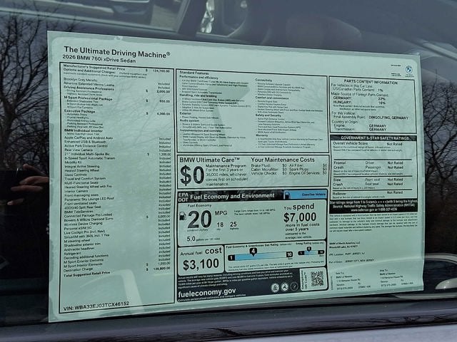 2026 BMW 7 Series 760i xDrive Sedan