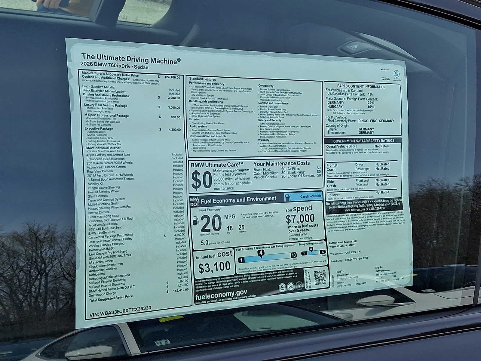 2026 BMW 7 Series 760i xDrive Sedan