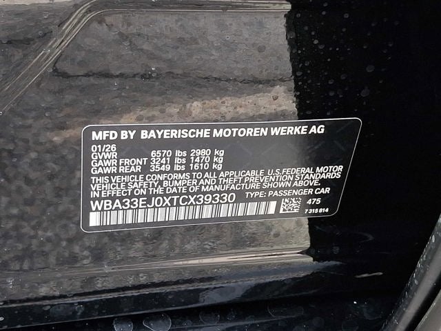 2026 BMW 7 Series 760i xDrive Sedan