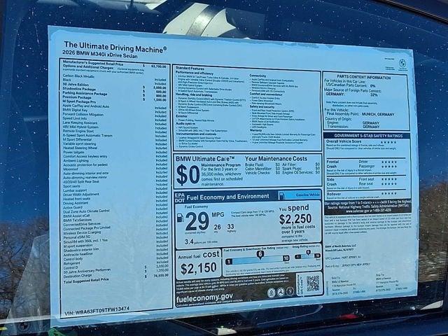 2026 BMW 3 Series M340i xDrive Sedan *Ltd Avail*