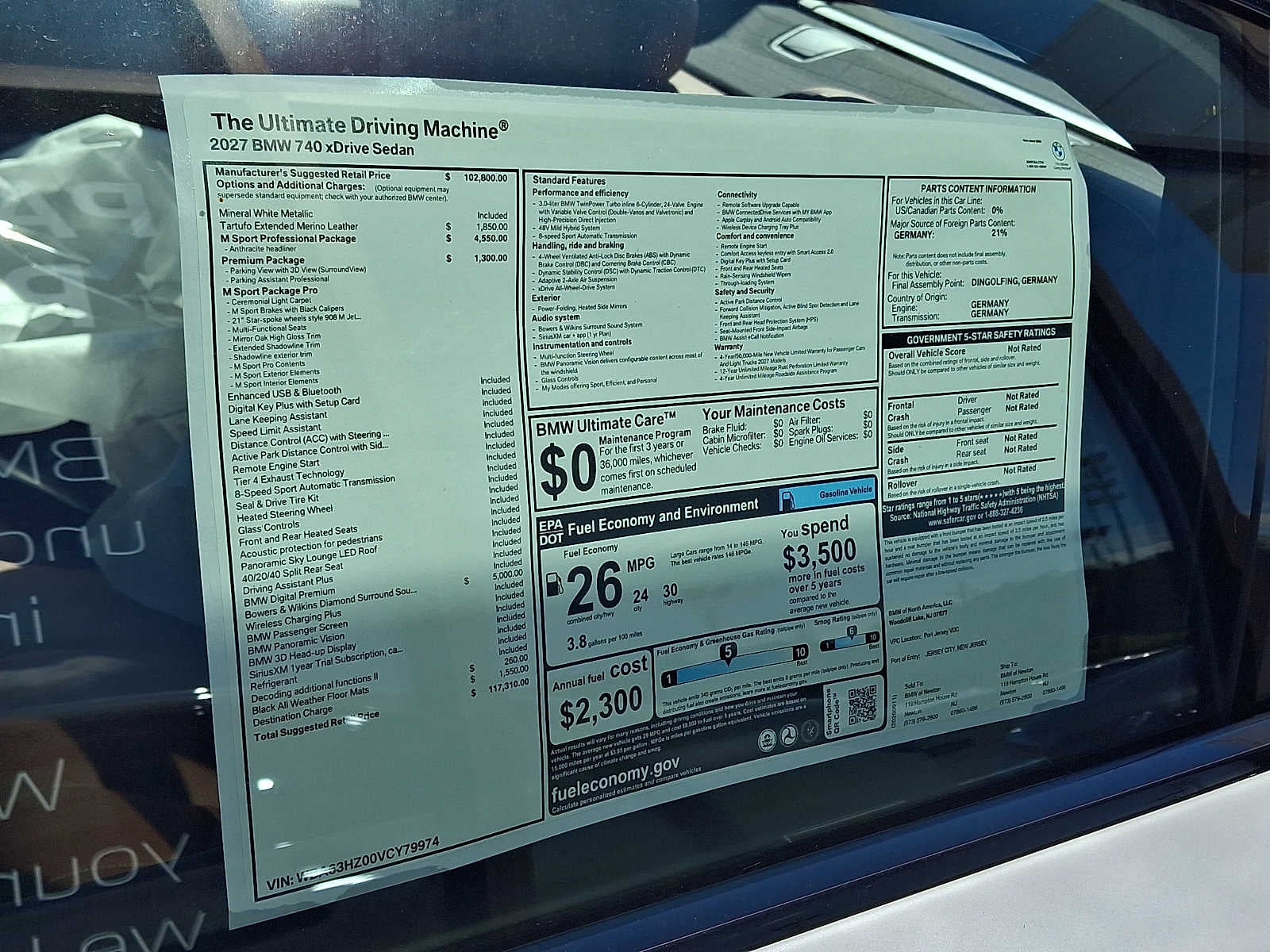2027 BMW 7 Series 740i xDrive Sedan