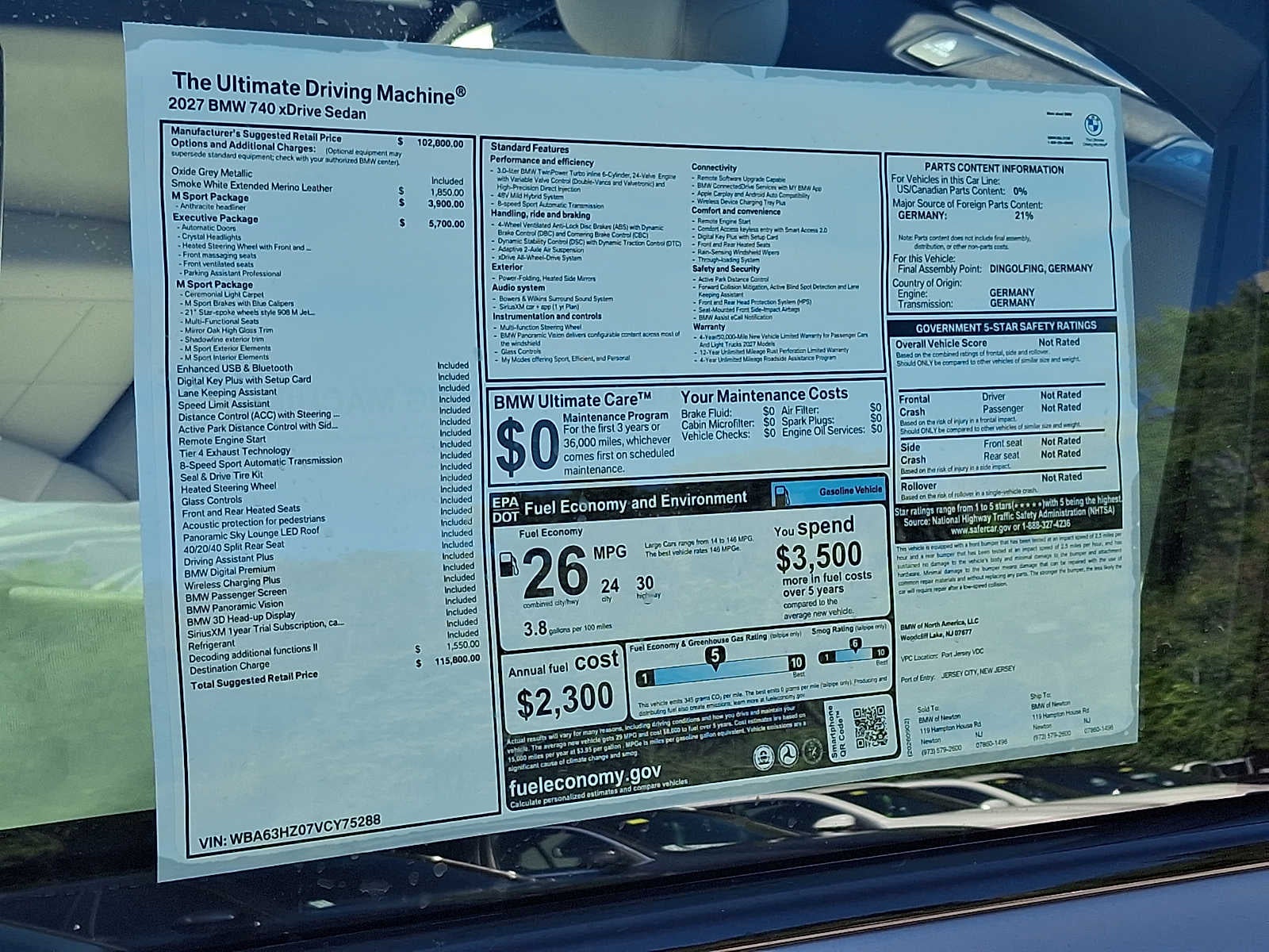 2027 BMW 7 Series 740i xDrive Sedan