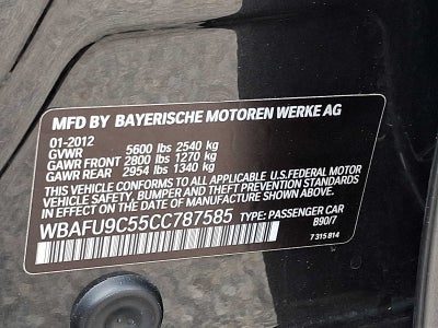 2012 BMW 5 Series 4dr Sdn 550i xDrive AWD