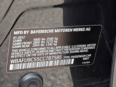 2012 BMW 5 Series 4dr Sdn 550i xDrive AWD