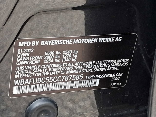 2012 BMW 5 Series 4dr Sdn 550i xDrive AWD