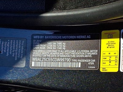 2012 BMW 6 Series 2dr Conv 650i xDrive