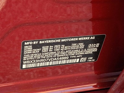 2027 BMW iX3 50 xDrive Sports Activity Vehicle