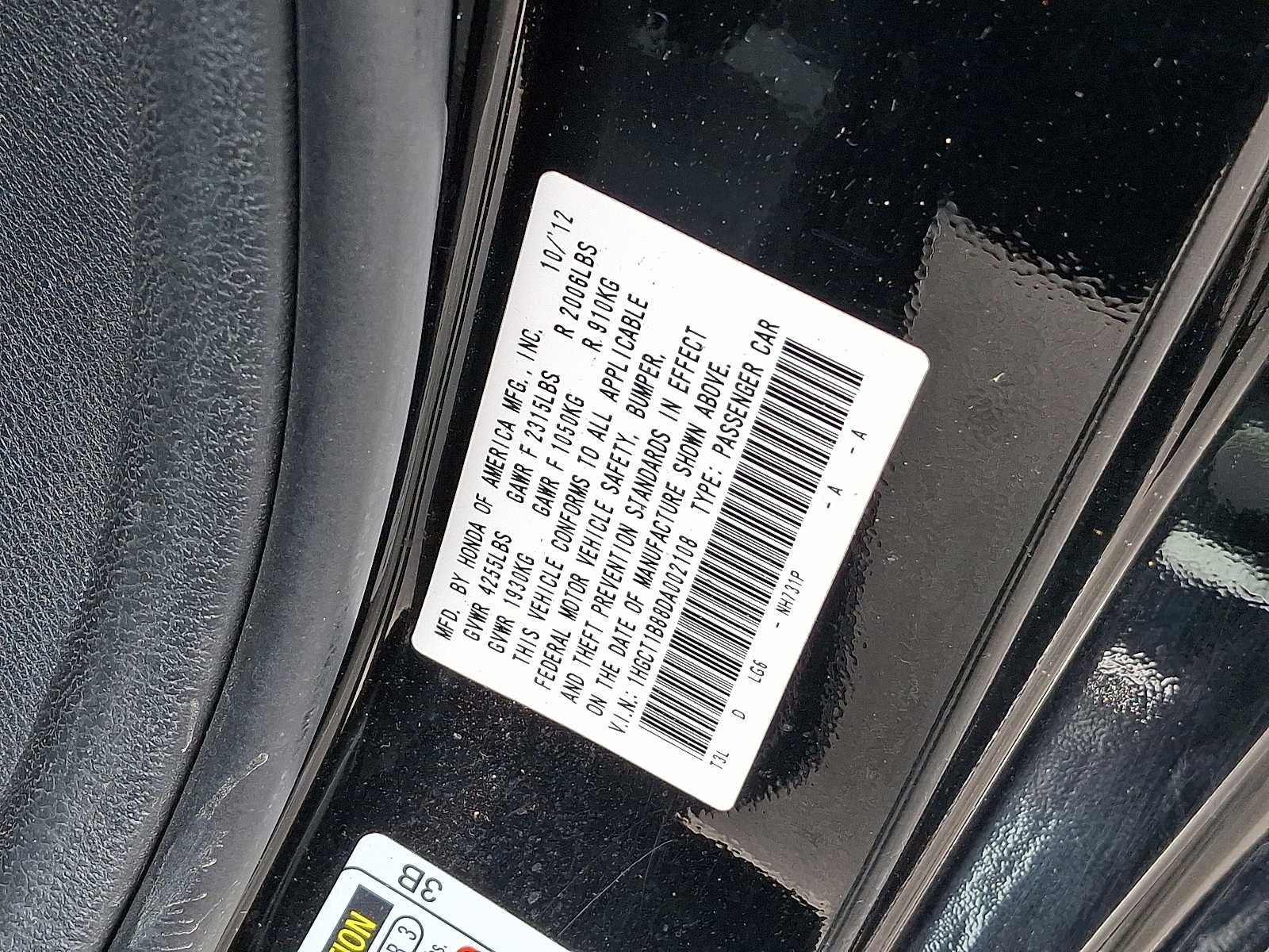 2013 Honda Accord 2dr I4 Auto EX-L