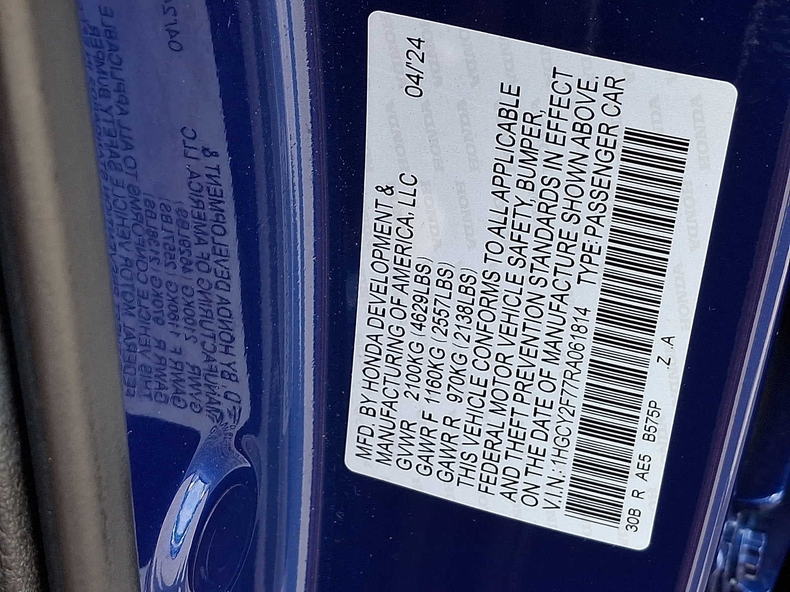 2024 Honda Accord Hybrid Sport-L Sedan