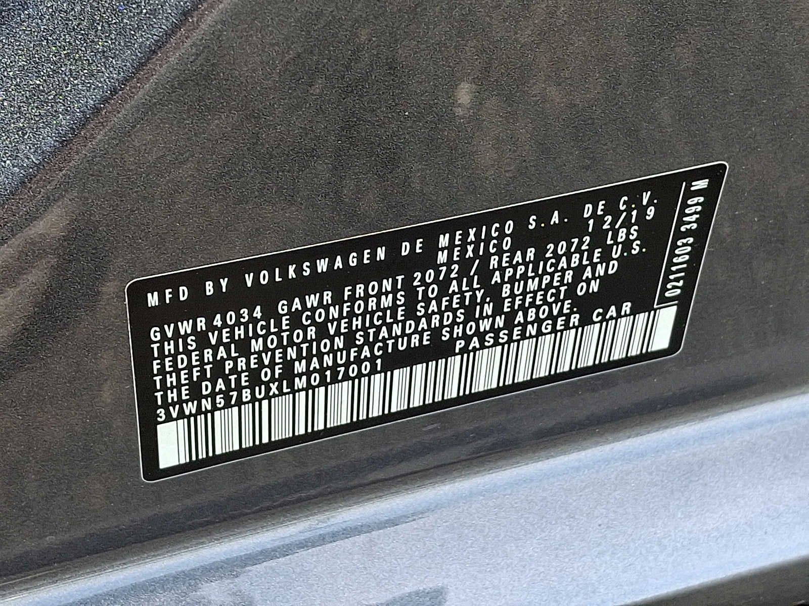 2020 Volkswagen Jetta R-Line Manual w/SULEV
