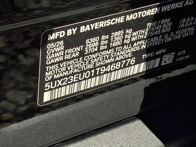 2026 BMW X5 xDrive40i Sports Activity Vehicle